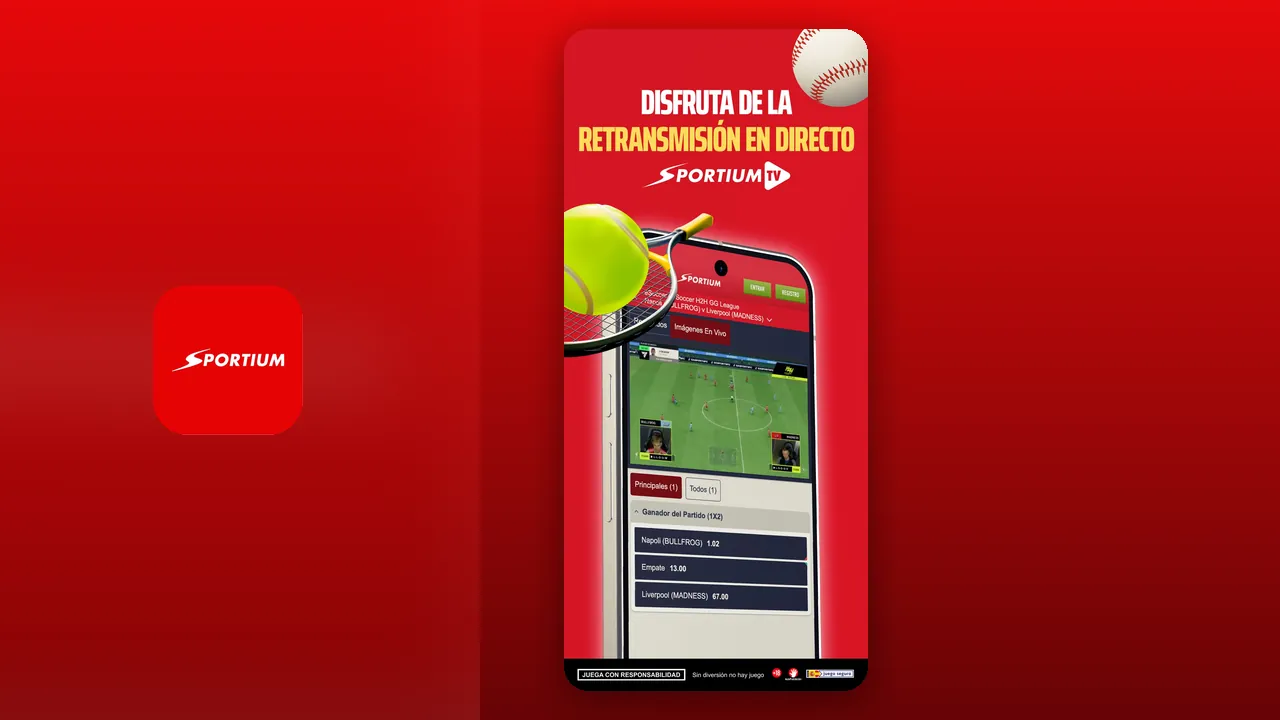 Captura oficial de la app de Sportium en la App Store española